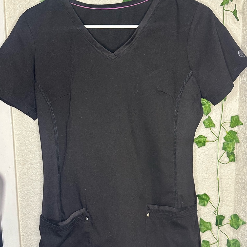 Black Women's V-Neck Top